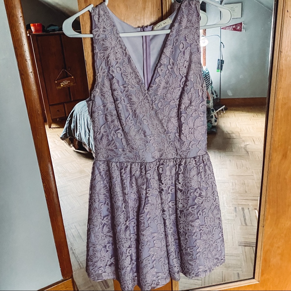 All lace purple dress